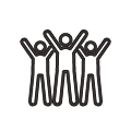 people cheering